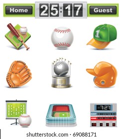 Vector baseball / softball icon set