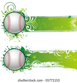 elemento de diseño de deportes de béisbol vectorial