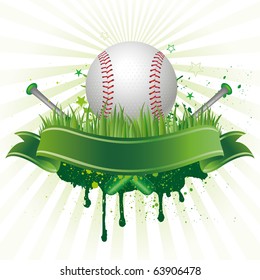 elemento de diseño de deportes de béisbol vectorial