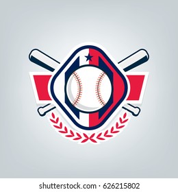 Vector of Baseball sport team logo design 