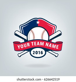 Vector of Baseball sport team logo design 