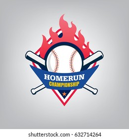 Vector of Baseball sport team logo design 