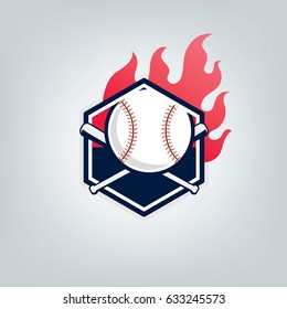 Vector of Baseball sport team logo design 