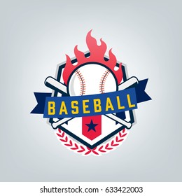 Vector of Baseball sport team logo design 