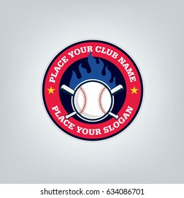Vector of Baseball sport team logo design 