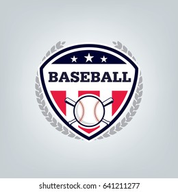 Vector of Baseball sport team logo design 