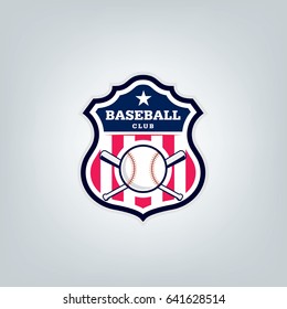 Vector of Baseball sport team logo design 