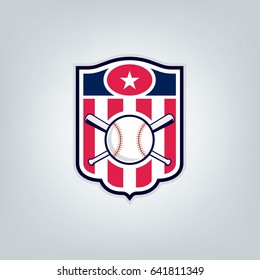 Vector of Baseball sport team logo design 