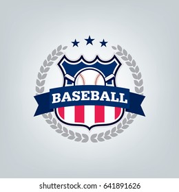 Vector of Baseball sport team logo design 