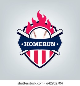 Vector of Baseball sport team logo design 