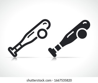 Diseño de iconos de símbolos de béisbol vectorial