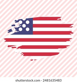 Vektorgrafik-basierte Pinsel-Illustration der Landesflagge 