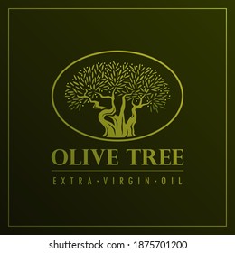 Vector based extra virgin olive oil logo template