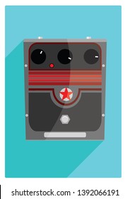 Vector based on a popular guitar pedal shape. Inspired by the grunge bands on the 1990's. Instantly recognisable by guitar and pedal board enthusiasts around the world.