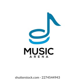 vector based simple logo design of concert hall or music festival