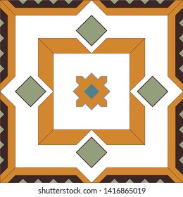 Vector based Turkish Ornament Design on Marble Single Design