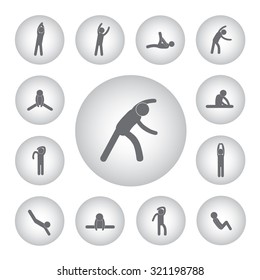 vector basic icon for body exercise  