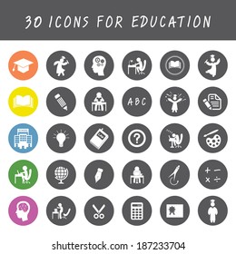 vector basic icon for education 