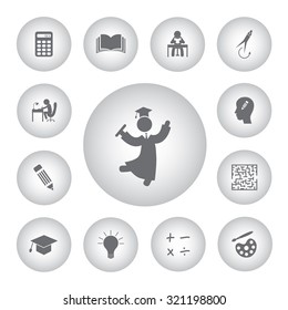 vector basic icon for education 