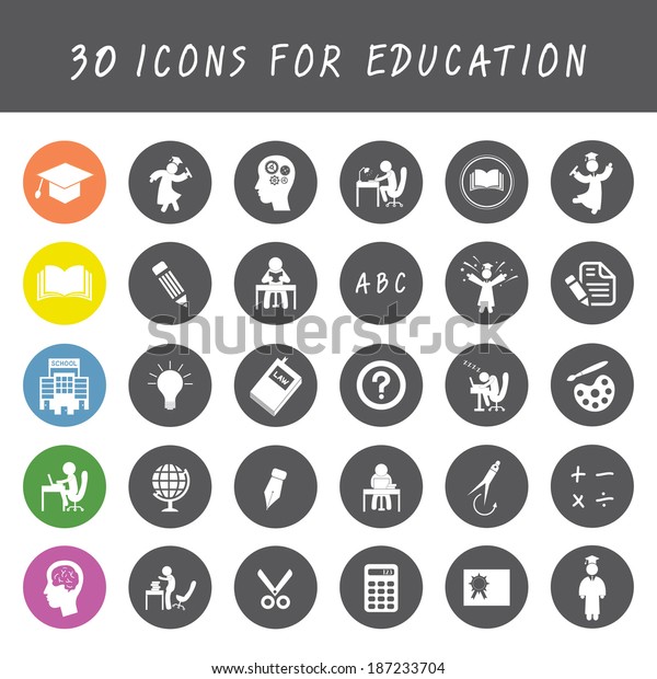 vector basic icon for education\
