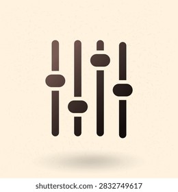 Vector Basic Icon of Sound Control Faders