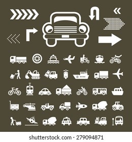 vector basic icon for transport 