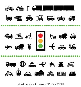 vector basic icon for transport  