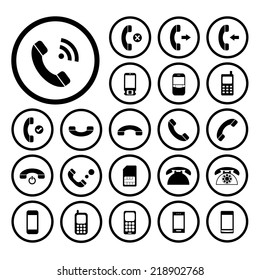 Vector Basic  Phone Icon Set 