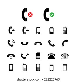 Vector Basic  Phone Icon Set  