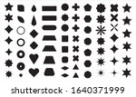 Vector basic shape collection for your design. Polygonal elements with sharp and rounded edges