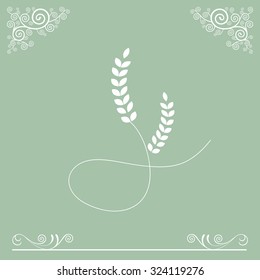 vector basic wheat symbol design  