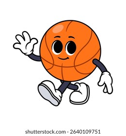 Vector Basket Ball Character Waving