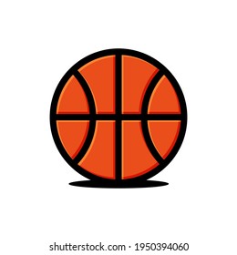 Vector Basket Ball Illustration Design. The Basket Ball Design With An Outline Is Suitable For Stickers, Icons, Mascots, Logos, Clip Art, And Other Graphic Purposes
