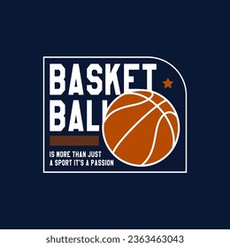 Vector basket ball quote simple vintage t shirt