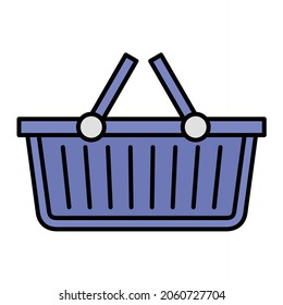 Vector Basket Filled Outline Icon Design
