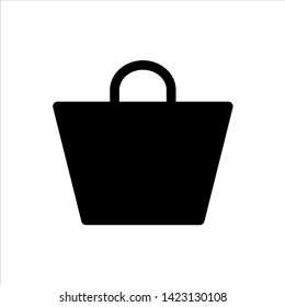 Vector basket icon. black bag or basket symbol with trendy flat style icon for web site design, logo, app, UI isolated on white background