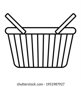 Diseño de iconos de esquema de cesta de vectores
