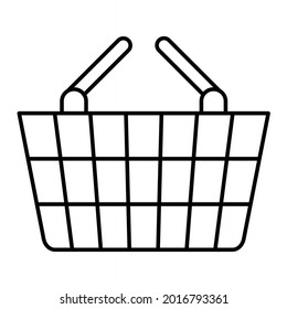 Vector Basket Outline Icon Design
