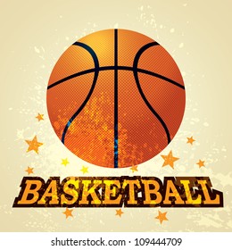 Vector basketball ball With Grunge Backgrounds
