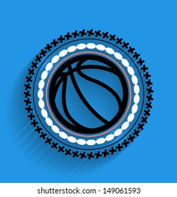 Vector basketball ball icon flat icon