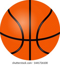 Vector Basketball ball isolated on a white background. Fitness symbol. Vector illustration, eps 10