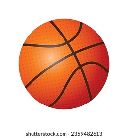 Vector basketball ball isolated on white background.