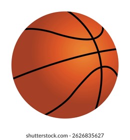 Vector Basketball ball isolated on a white background. 3d Vector Basketball Ball, Basketball ball realistic vector illustration. Sport and Game competition concept.