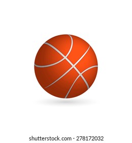 Vector Basketball ball isolated on a white background. Fitness symbol