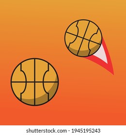 vector of a basketball being shot