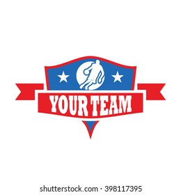Vector Basketball Championship Icon tournament and emblem designs with wreath, ball