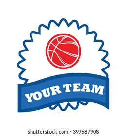 Vector Basketball Championship Icon tournament and emblem designs with wreath, ball