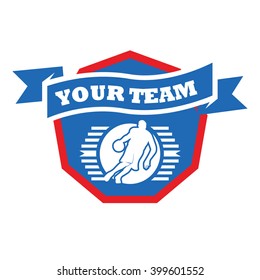 Vector Basketball Championship Icon tournament and emblem designs with wreath, ball