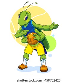 Vector basketball character Grasshopper