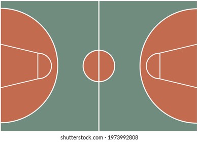 Vector basketball court. For symbol, background and other
